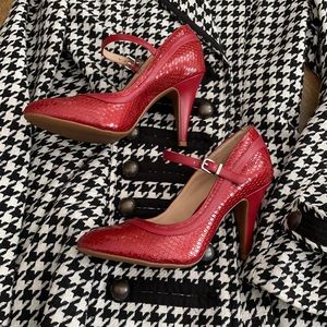 Millie Snake skin Mary Jane pumps